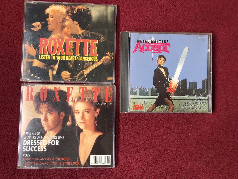 CD Accept – Metal Masters, Roxette ‎– Listen To Your Heart / Dangerous