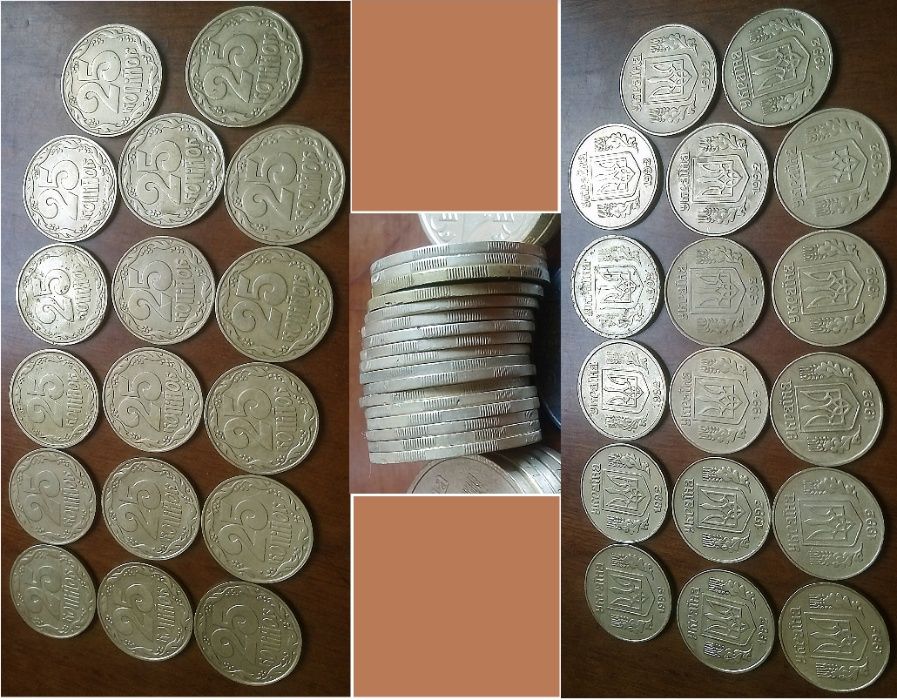 Монеты Украины. 131 монета - одним лотом.