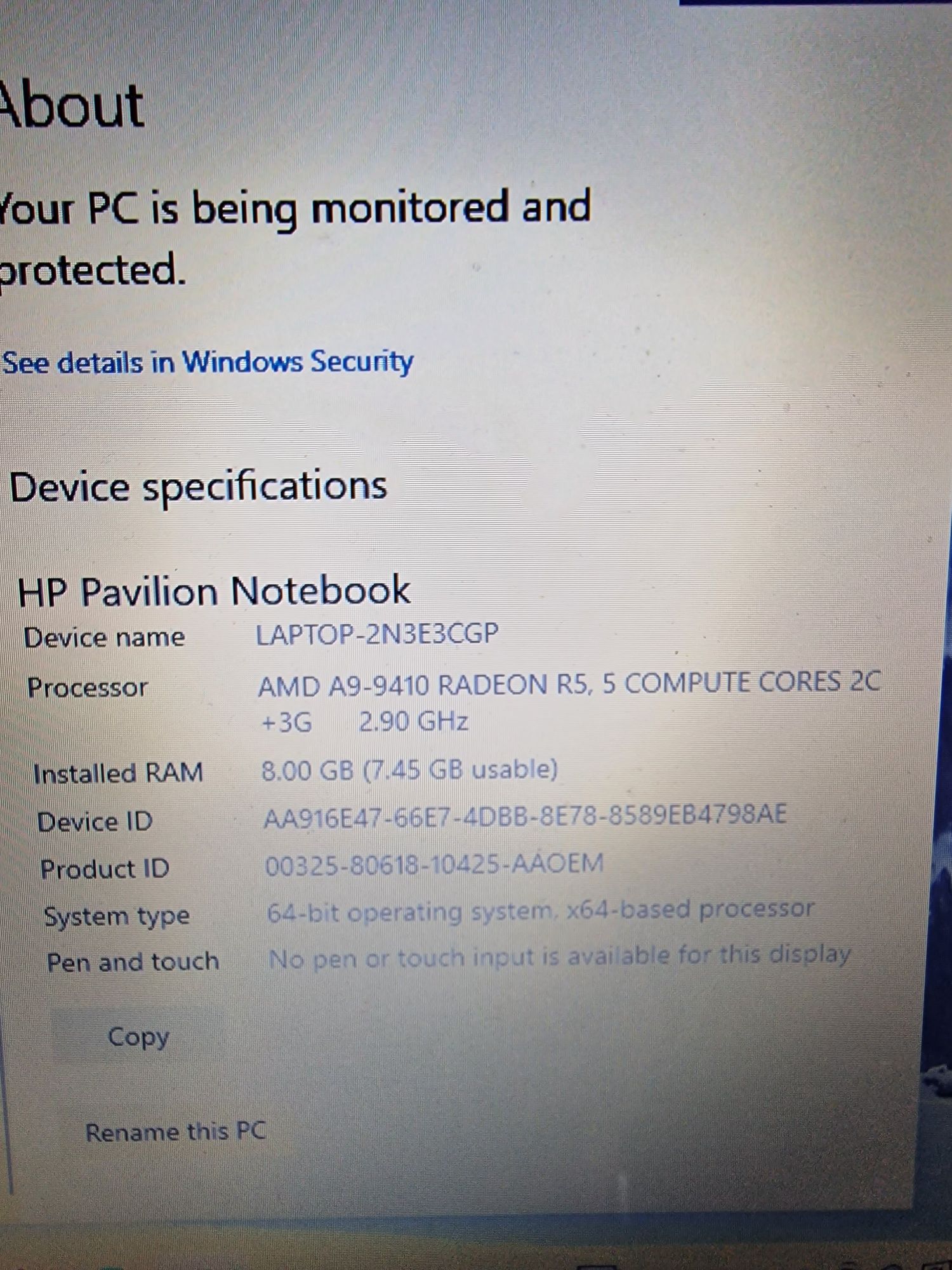 HP Pavilion Notebook