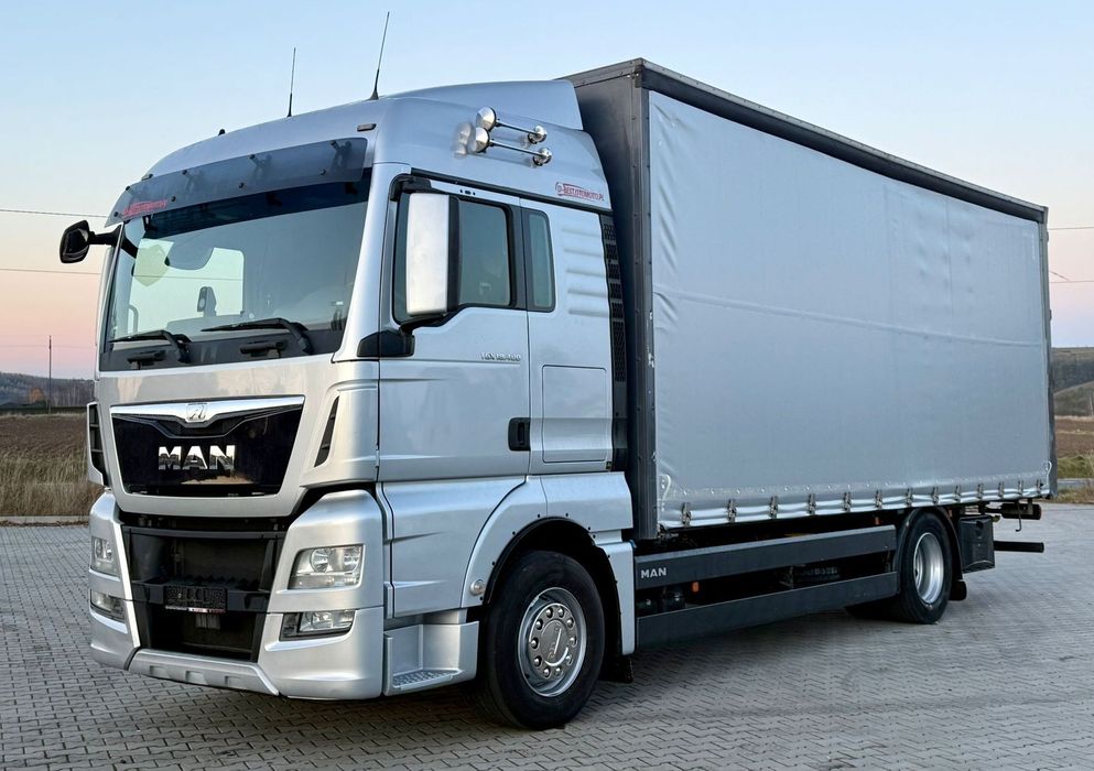 MAN TGX 18.400 / FIRANKA / KONTENER / NISKI PRZEBIEG / EURO 6 / AUTOMAT / SYPIALKA / 2016 ROK