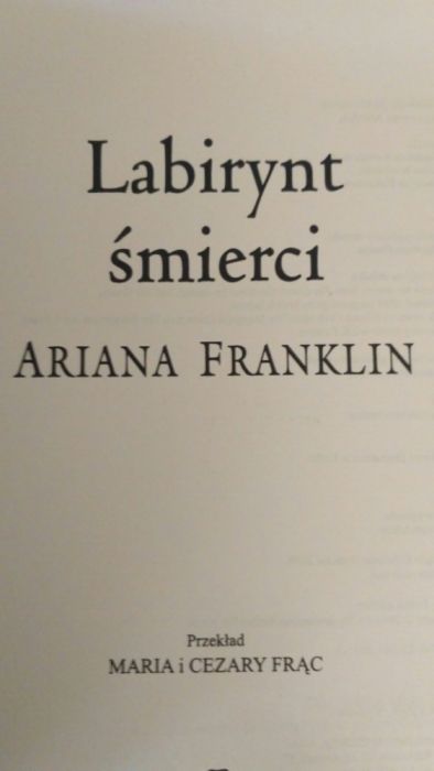Labirynt śmierci Ariana Franklin
