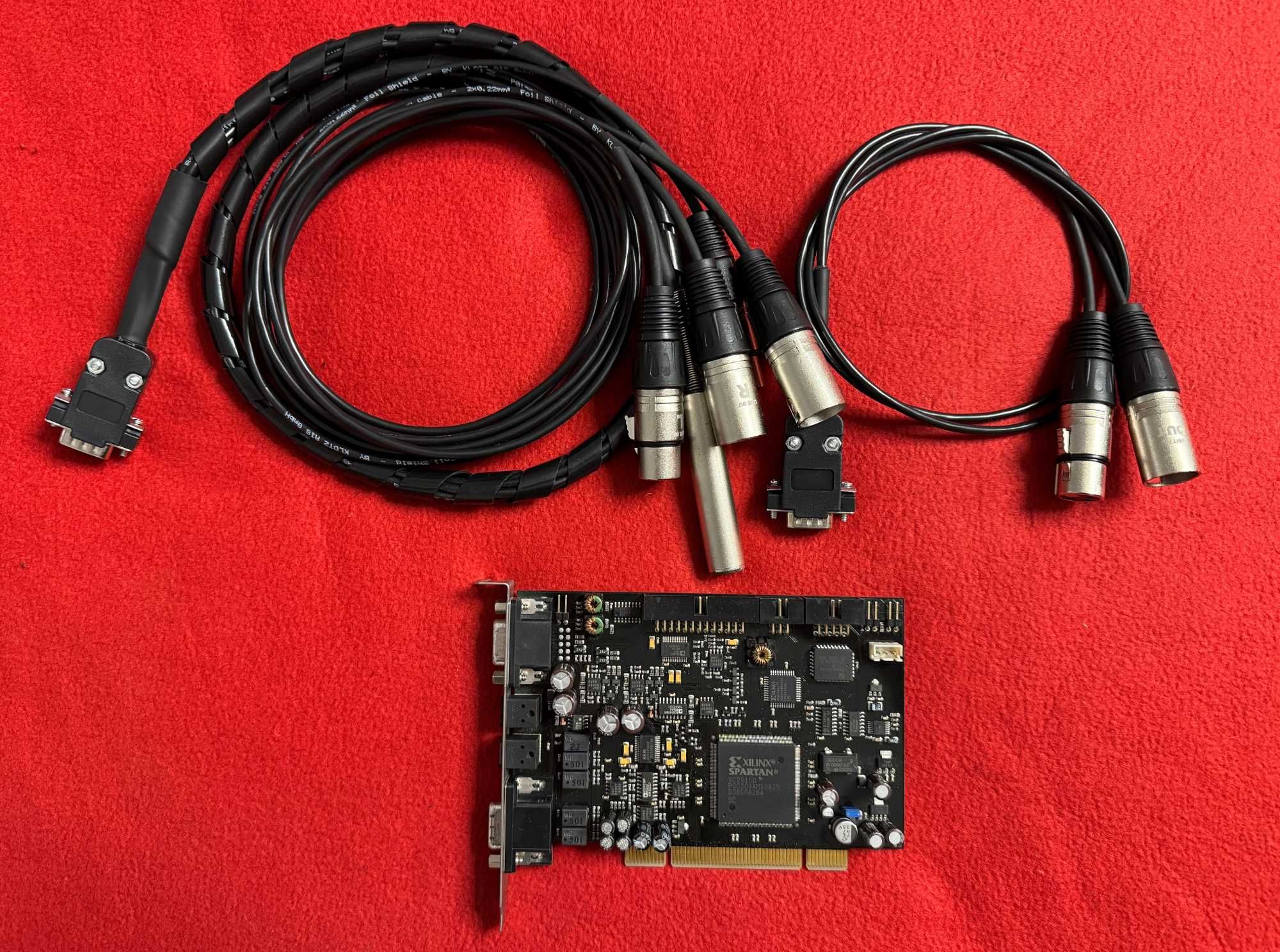 Karta dźwiękowa, interfejs audio RME hdsp 9632 z przewodami XLR