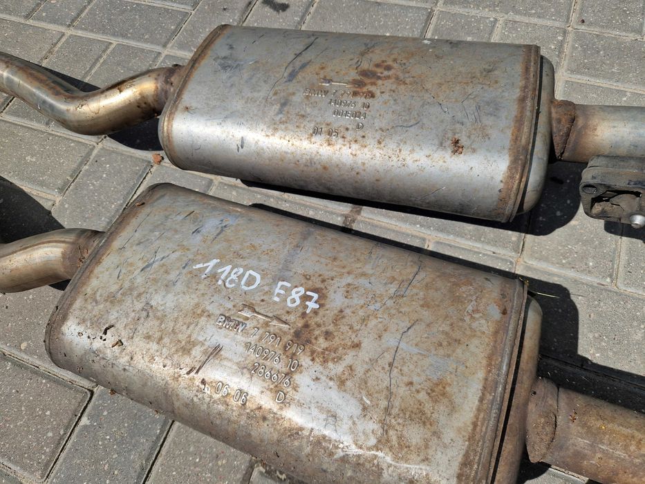 BMW 1 E87 118d 120d M47 2.0d Wydech Tłumik Środkowy Komplet BDB