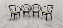 krzesło model Thonet B-9 gięty buk wyplatane rattan vintage