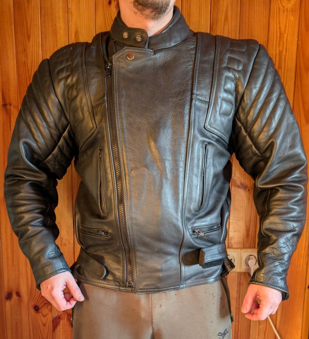 Шкіряна мотокуртка Euro style 48 size ідеальний стан, натуральна шкіра