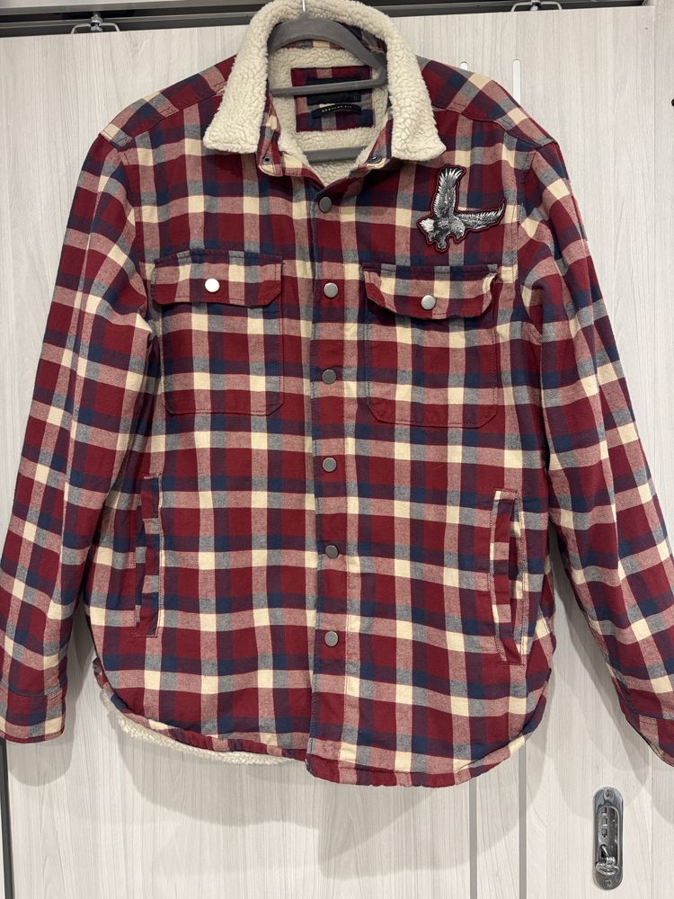 Koszula kurtka bluza męska kratkowana baranek L/XL RegularFit Reserved
