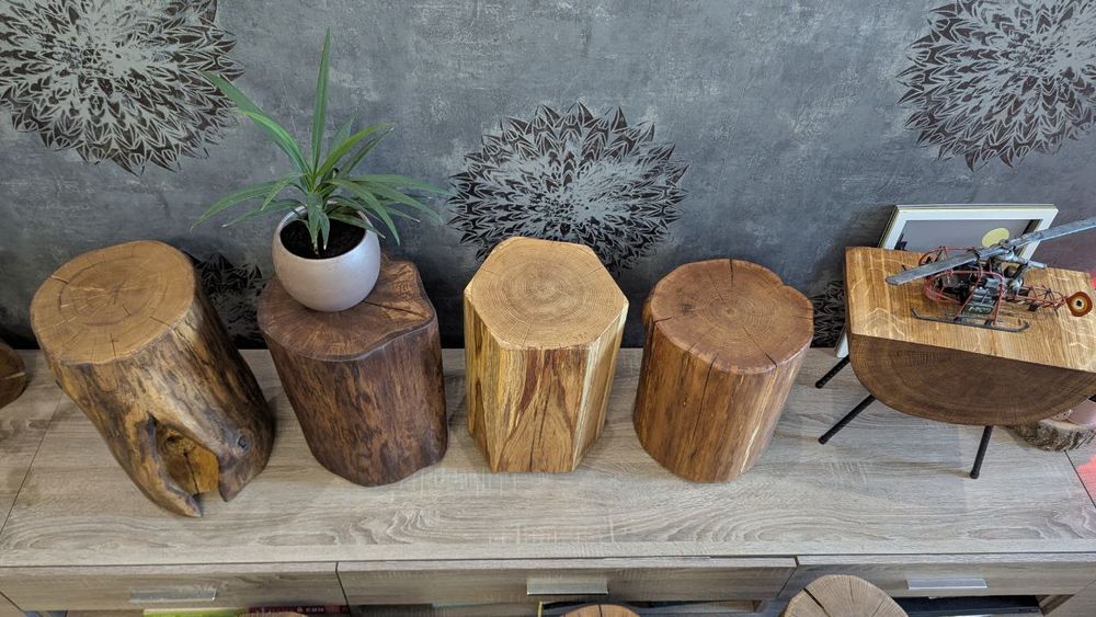 Пеньок столик стілець