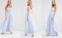 ASOS Tiulowa sukienka bez ramiączek dekolt w serce 38/M