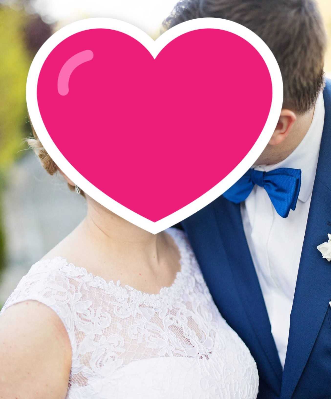 Suknia ślubna biała na 156 cm + 6 cm obcas rozmiar M