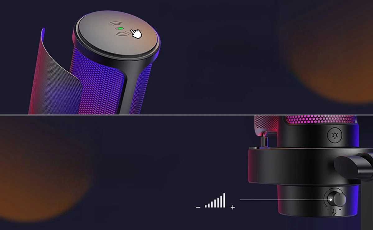 Mikrofon pojemnościowy studyjny Fifine A8  AMPLIGAME RGB gamingowy