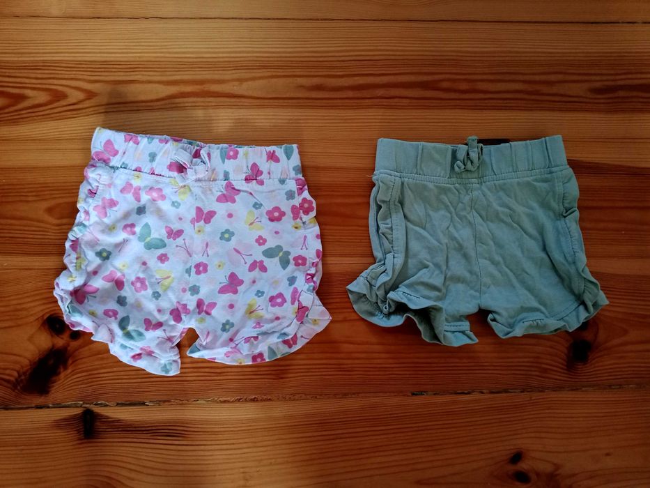 11 szt. Letnie ubranka r.56 (body, spodenki, rampers)