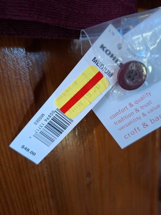 Żakiet sztruks nowy