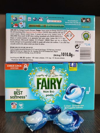 Fairy Non bio детские капсулы для стирки 38шт ( 270грн за пачку)