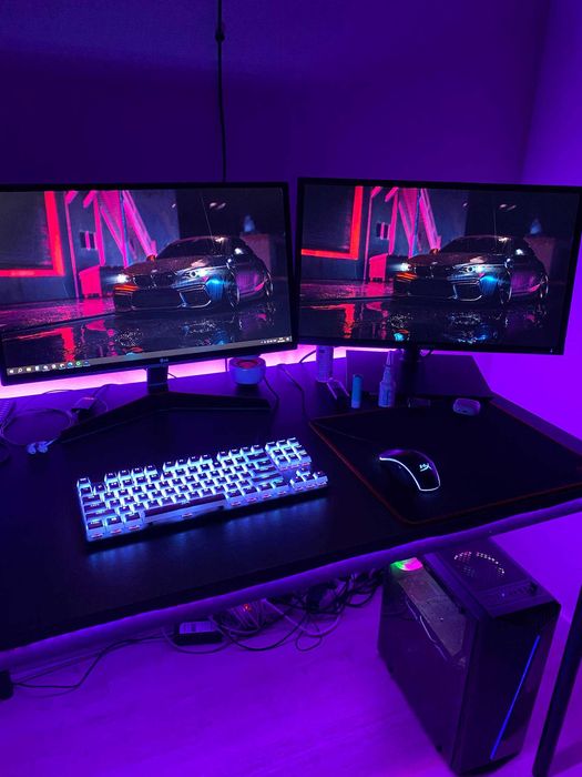 Zestaw Gamingowy | komputer +  2 monitory + klawiatura +Słuchawki+mysz
