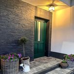 Panel ścienny łupek czarny black slate 10x36 ściany elewacje fasada