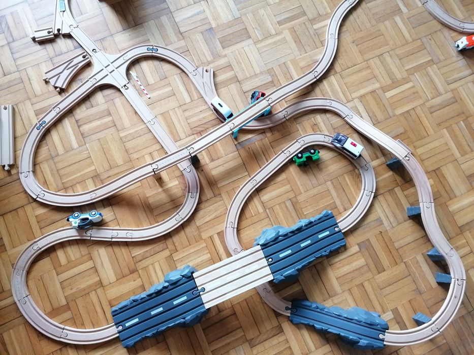 Tor drewniany składany wiele kompletów w jednym