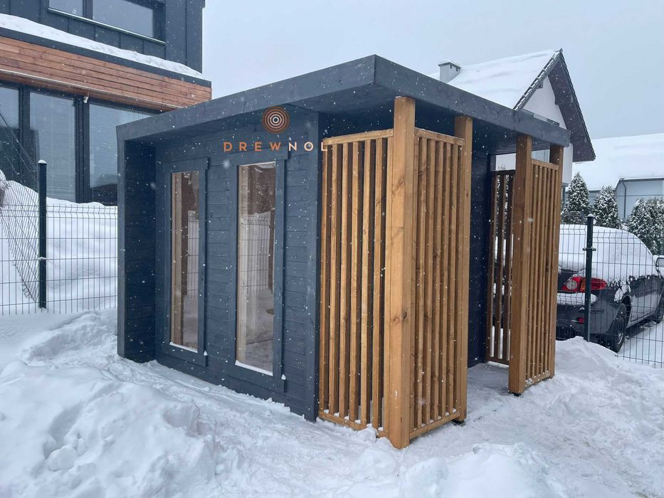 Domek narzędziowy z drewutnią / nowoczesny / domek /