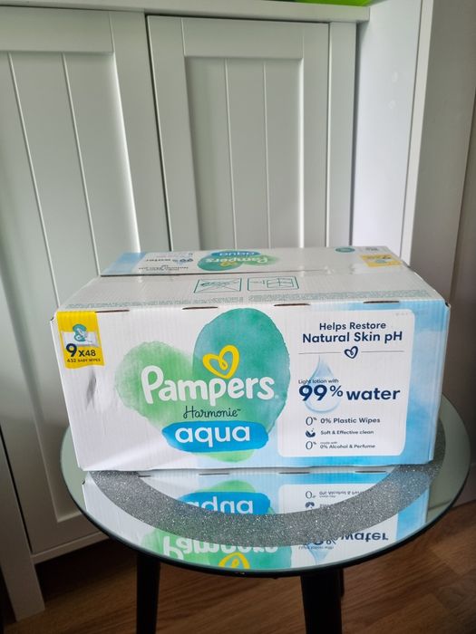 Karton chusteczki pampers aqua harmonie 9x48 432 szt