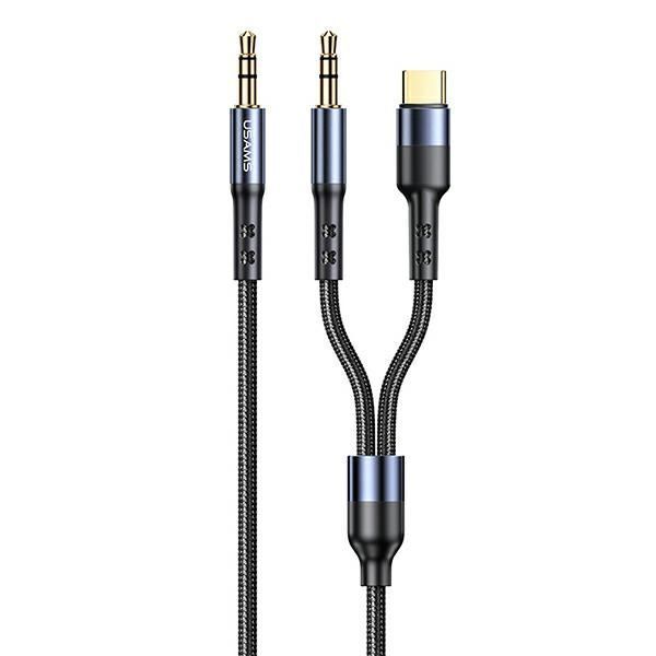 Kabel audio USAMS 2w1 Jack 3,5mm / USB-C, 1,2m - Sj555Yp01