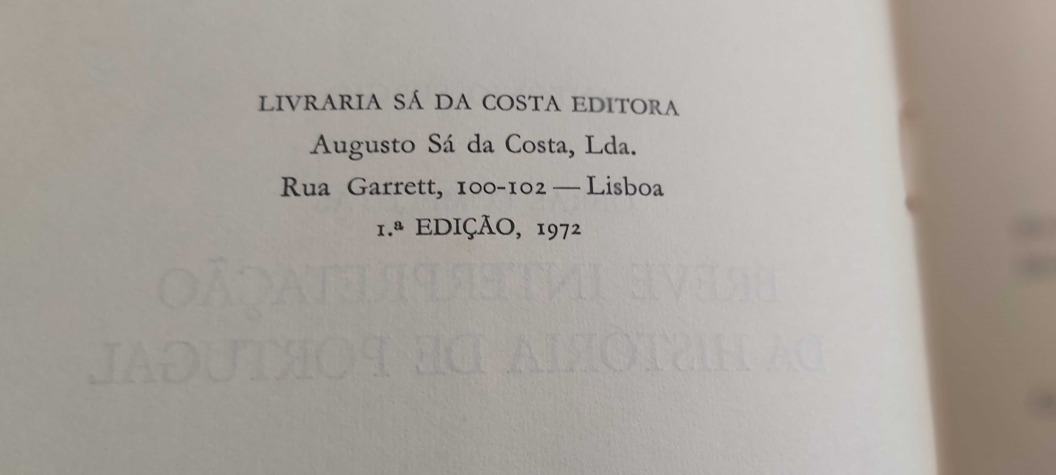 António Sérgio  1ª Edição  Breve interpretação da história de Portugal