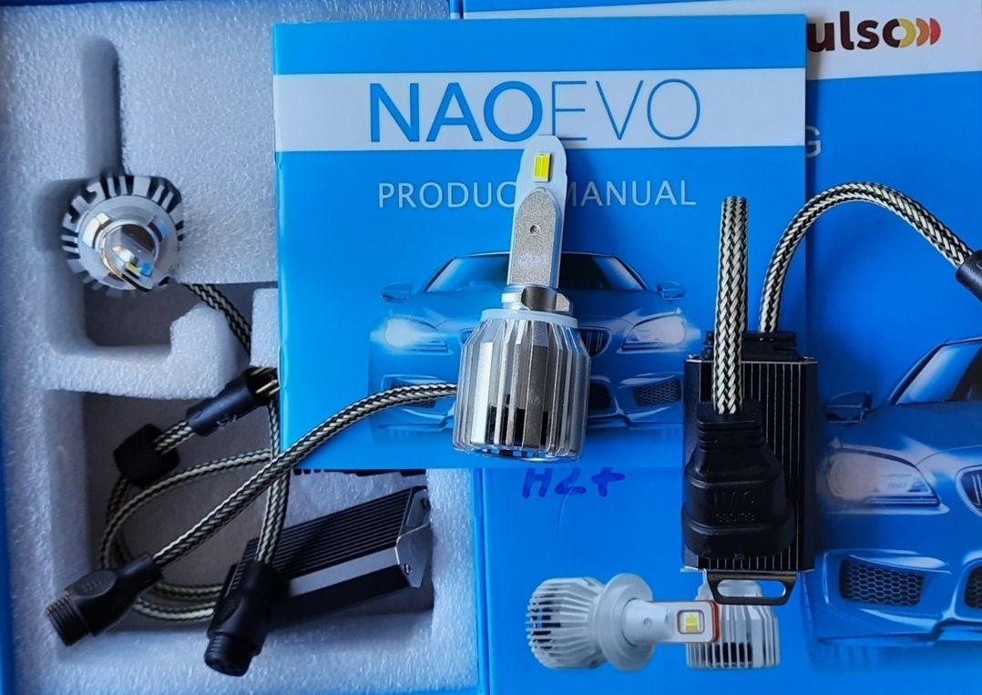 КОМПЛЕКТ: LED-лампы NAOEVO S4 H4 H7 H1 H27 3000K/4300K/6500K