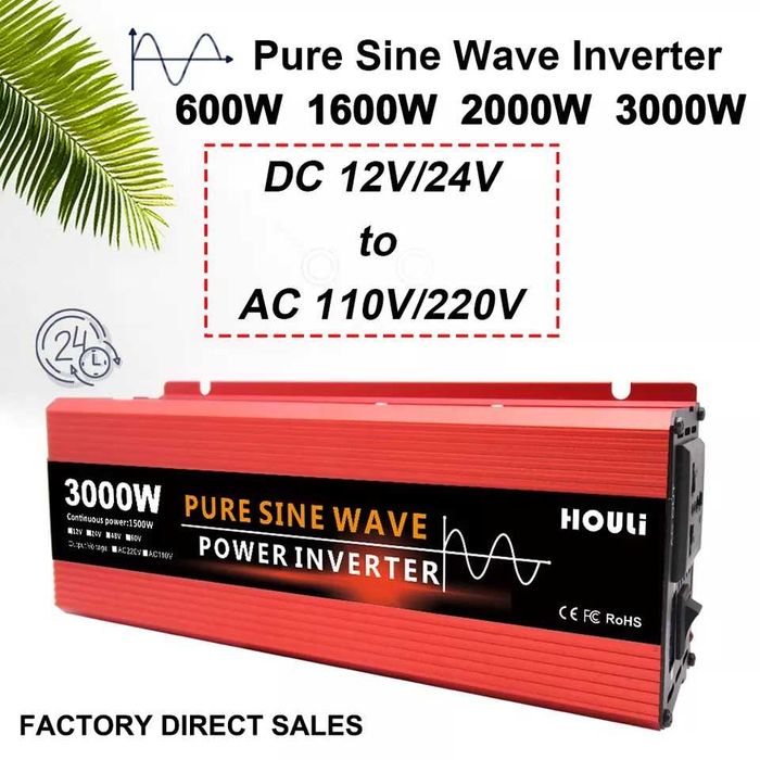 Інвертор перетворювач напруги 3000W. з 12V на 220V. Чистий синус.