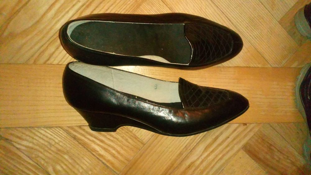 Pantofle damskie, skóra naturalna,  NOWE