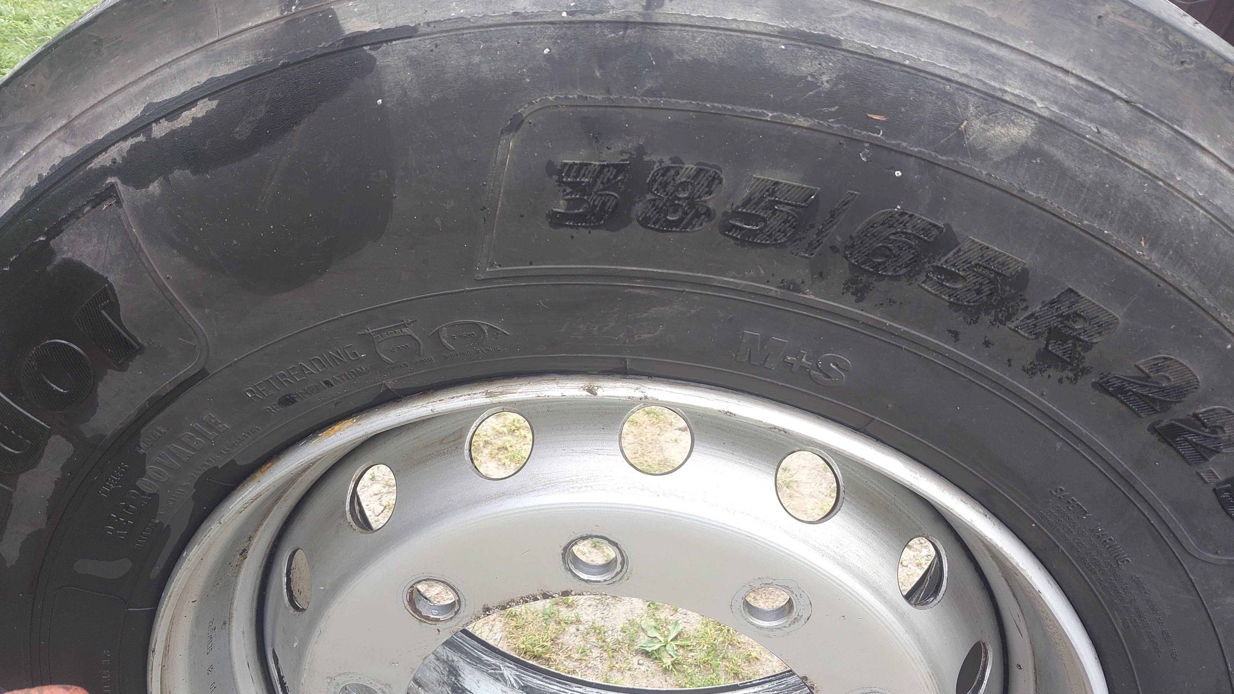 Komplet x2 felga i opona na powietrzu Matador przód 385/65 r 22,5