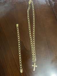 Cordão / Fio e pulseira de ouro 50g