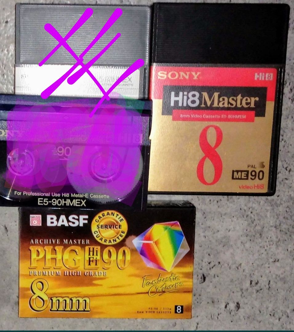 Kasety do kamer VHS-C. Cena za 3 szt VHS-C !