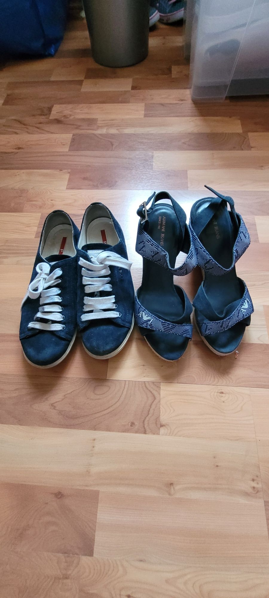 Trampki damskie Prada i sandały  Armani 37,5