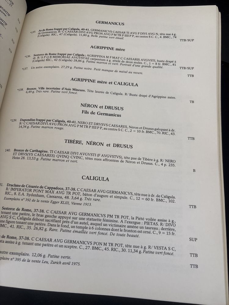 Catalogo numistmatica romana 1982