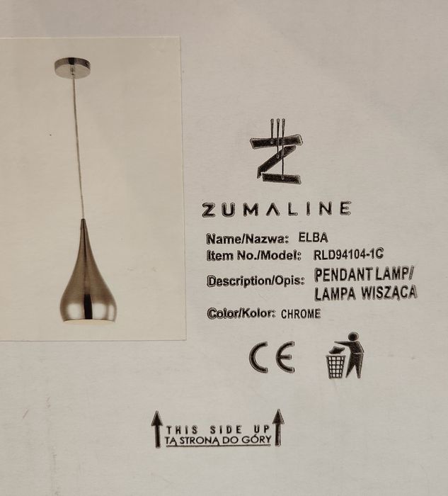 Lampa wisząca Zumaline Elba