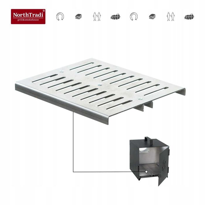 Wędzarnia Ogrodowa Domowa Drewniana Zestaw Palenisko Met. Dach Wędzok