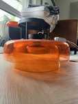 Duza sufitowa lampa szklana pomarańczowa vintage modern stylizowana