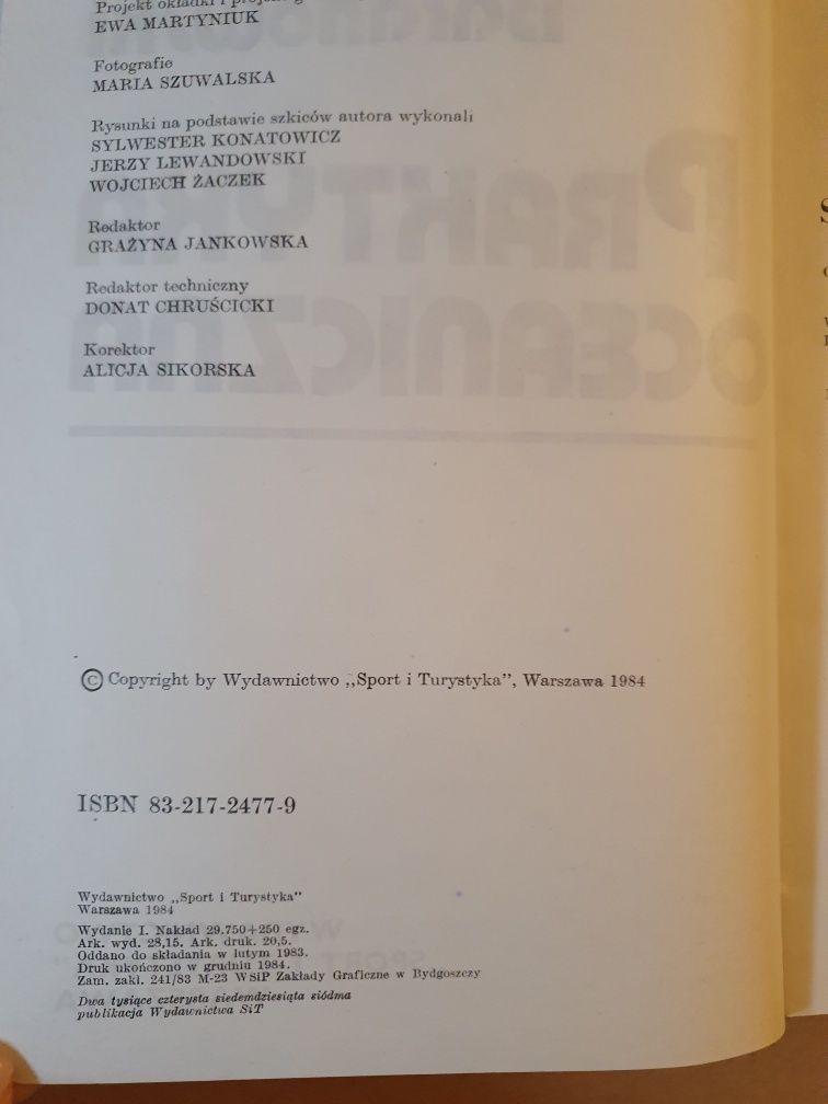 Praktyka oceaniczna Krzysztof Baranowski sport i turystyka 1984