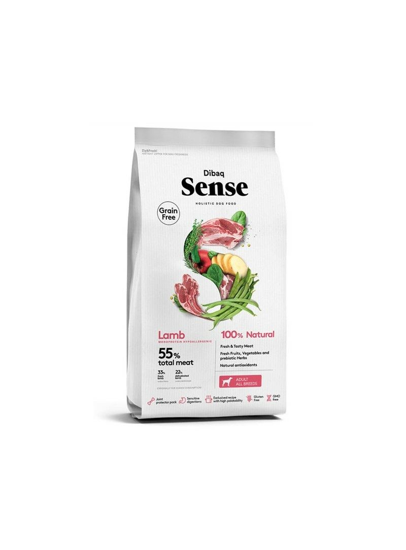 Ração cão Dibaq sense grain free adulto.