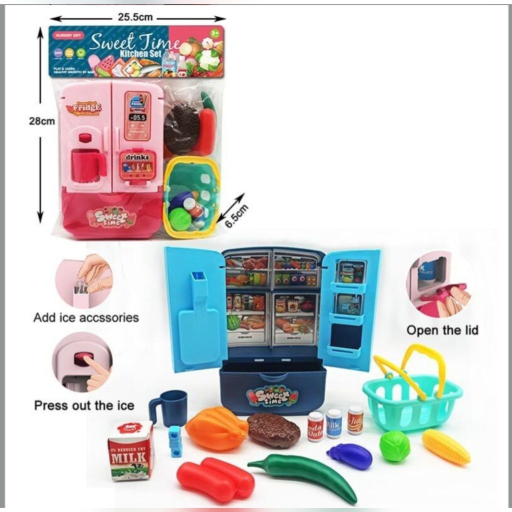 Посудка дитяча іграшкова кухня плита холодильник для ляльки