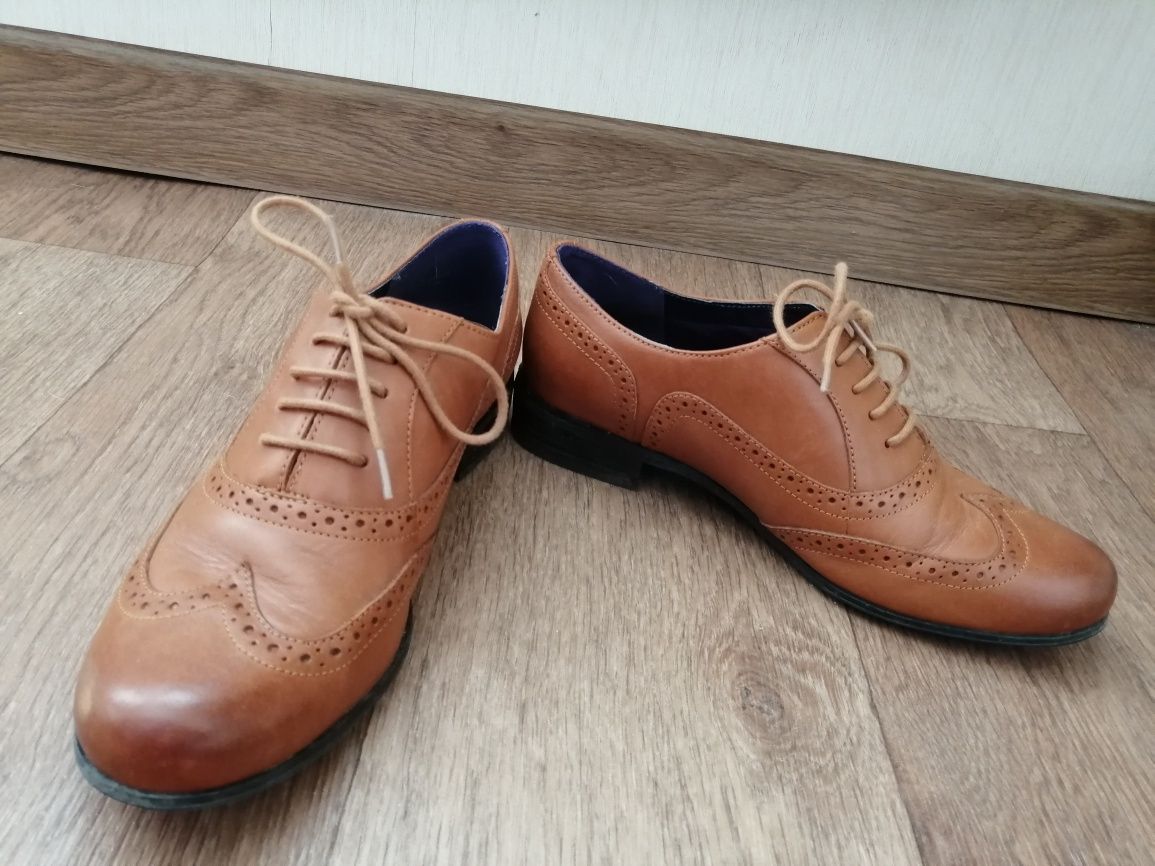 Оксфорды Clarks кожа