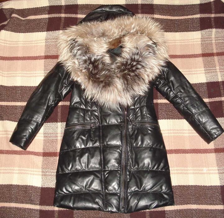 Кожаный пуховик Crame (Натуральная Кожа)