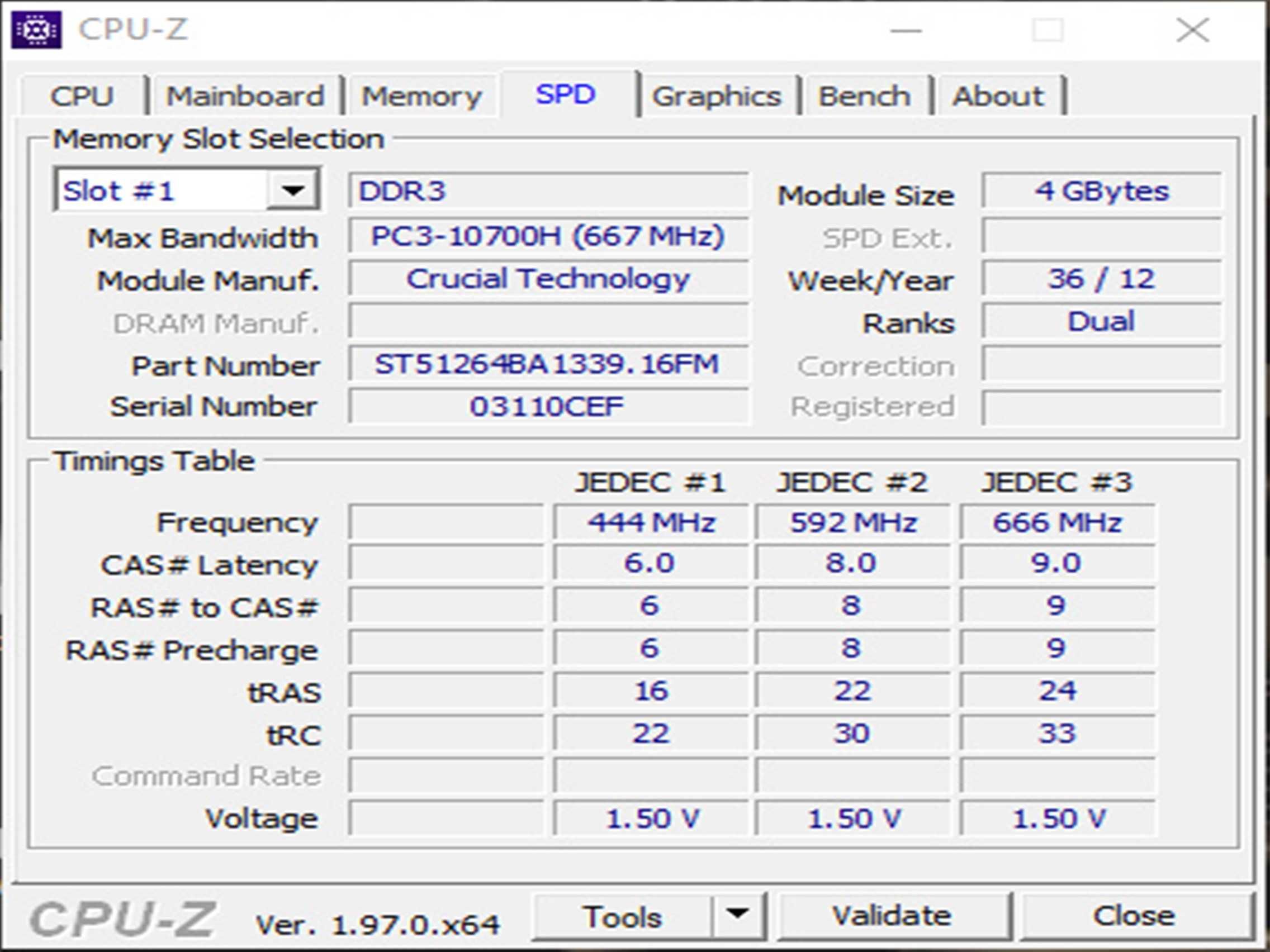 DDR3 4GB SpecTek CruciaL 10600 -Komputer