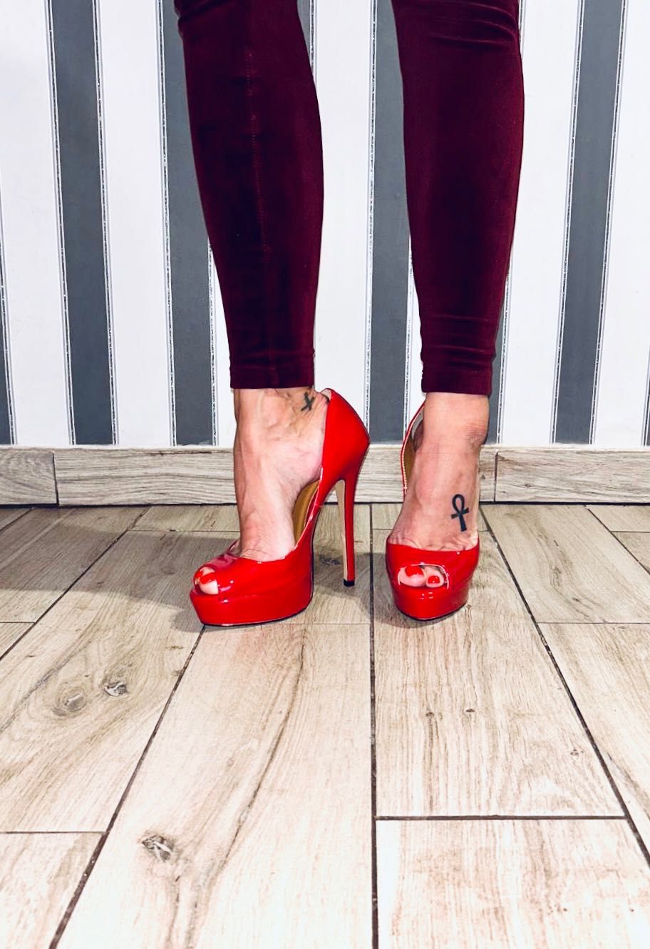 272/ OD REKI 48 Trans Crossdress platforma szpilki czółenka buty 36-48