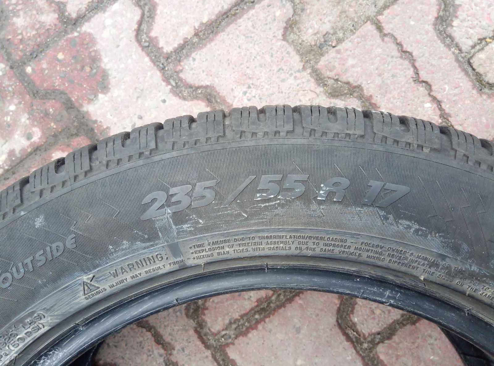 Używane opony zimowe 235/55R17 Michelin