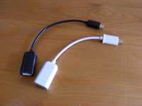 NOVO - Cabo Conversor • Adaptador Micro USB para USB - BRANCO / PRETO