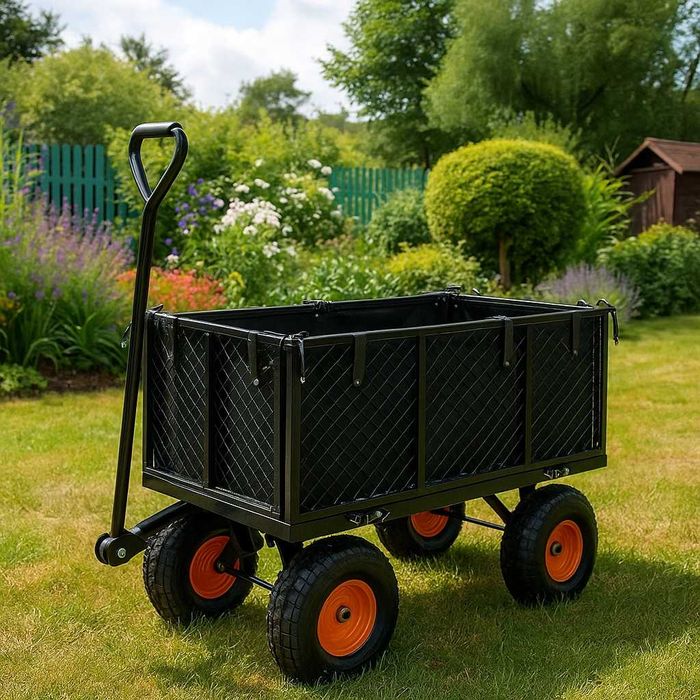 wózek ogrodowy transportowy przyczepka duży 220l 350kg burty+gratis