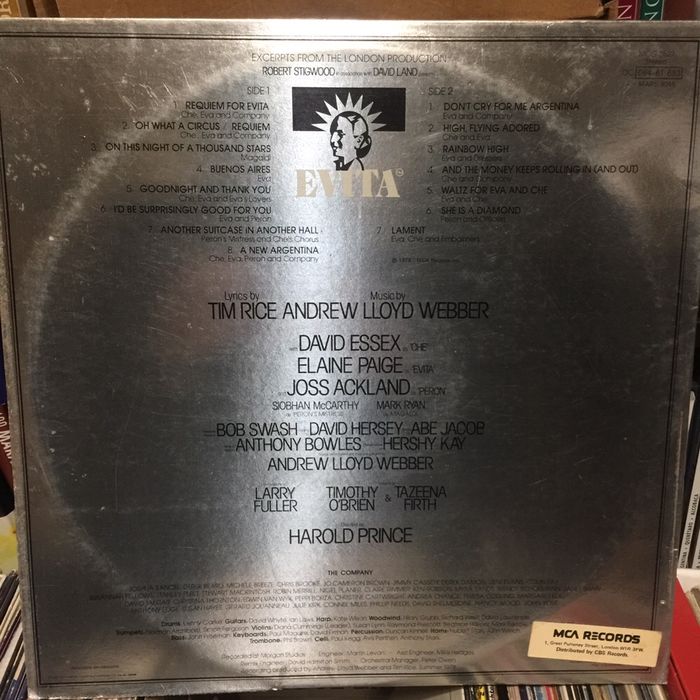 Vinil: EVITA by Andrew Lloyd Webber - 1978