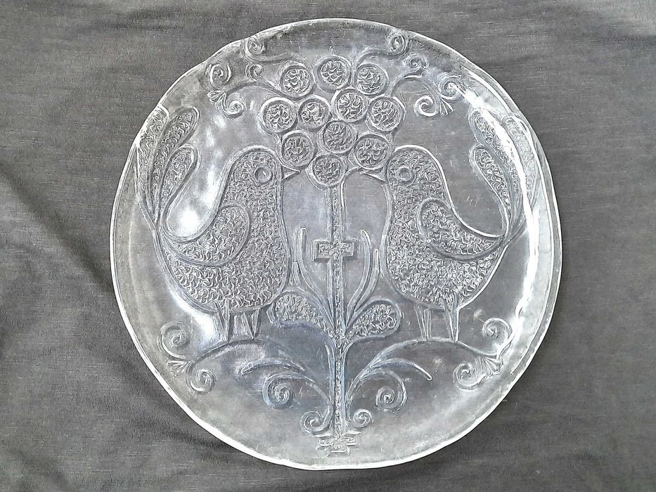 Stare szkło KOSTA BODA dekoracyjny talerz - Sweden