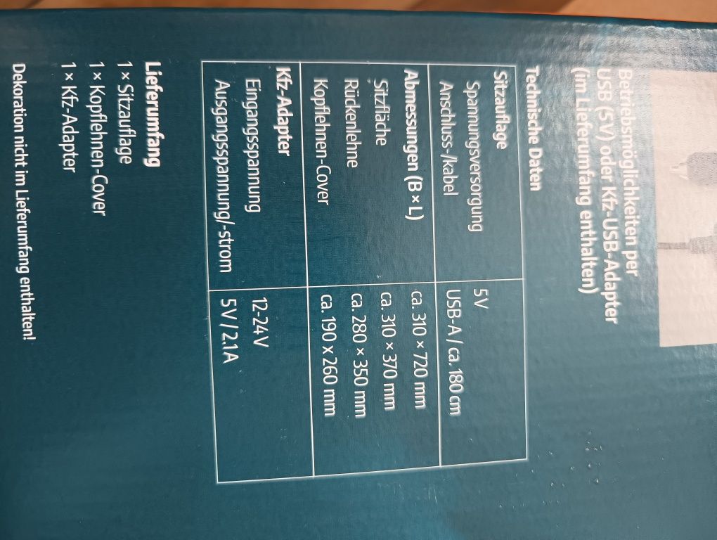 Mata chłodząca  na siedzenie do auta