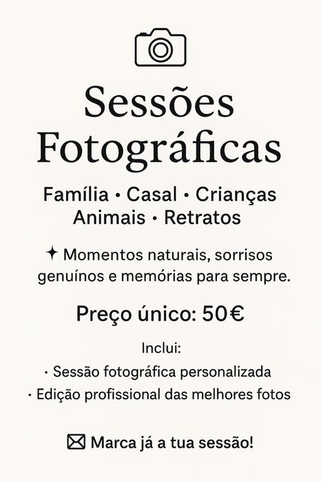 Sessões Fotográficas