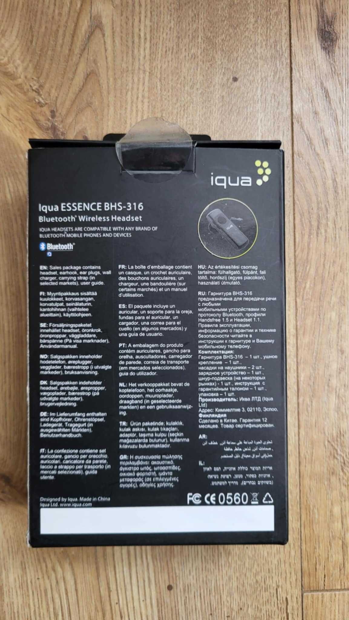 Zestaw słuchawkowy Bluetooth Iqua BHS-316